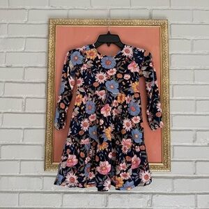 Floral Long Sleeve Girls Dress